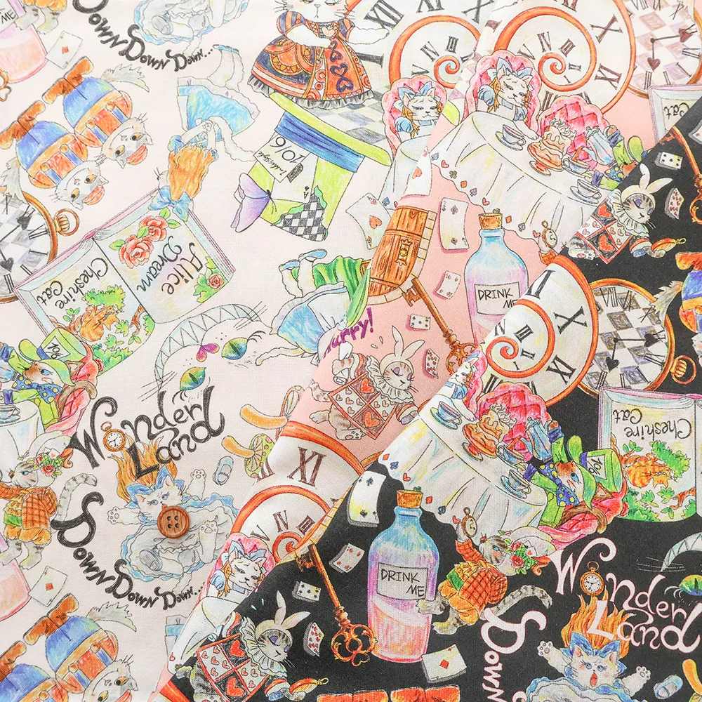 コットンインクジェットプリント生地 HOYOKA フェアリーテイル アリス